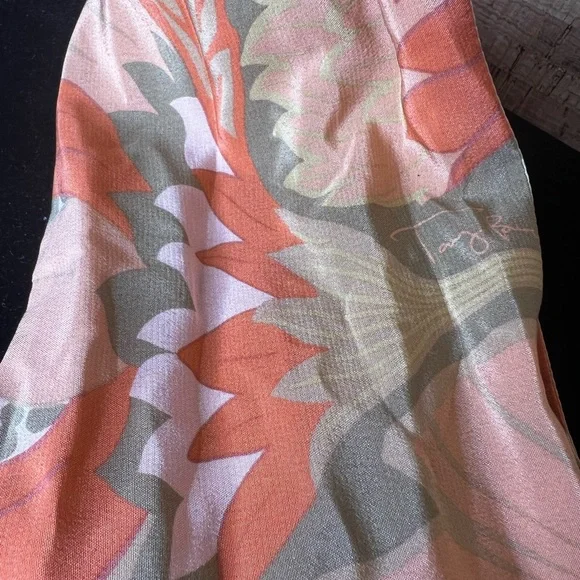 Tory Burch Brown and Gold Belt with Orange Scarf Accent - Picture 7 of 7